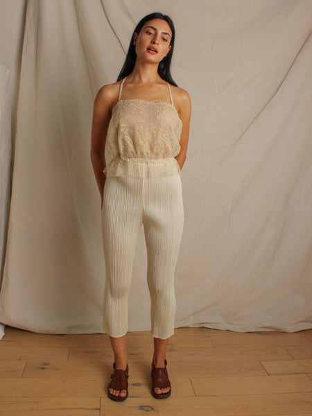 Pleats Please Ivory Pants