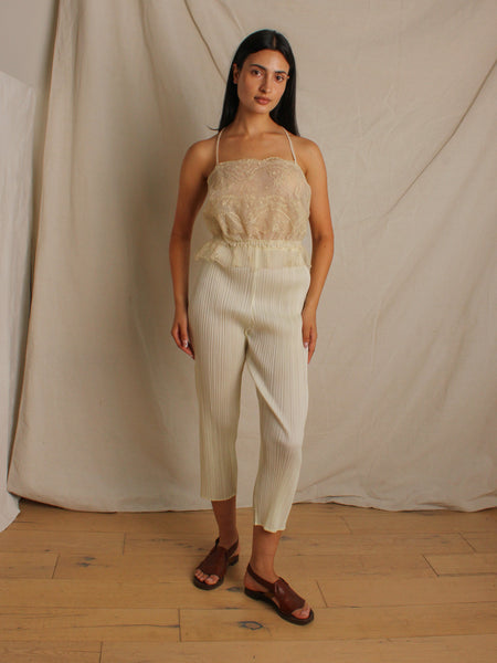 Pleats Please Ivory Pants