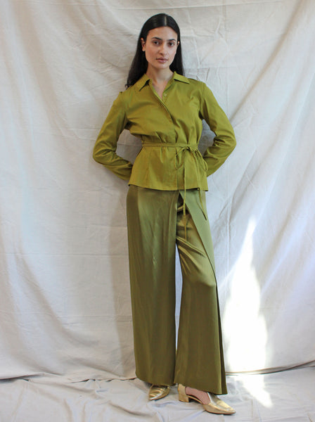 Kenzo Pea Soup Wrap Top
