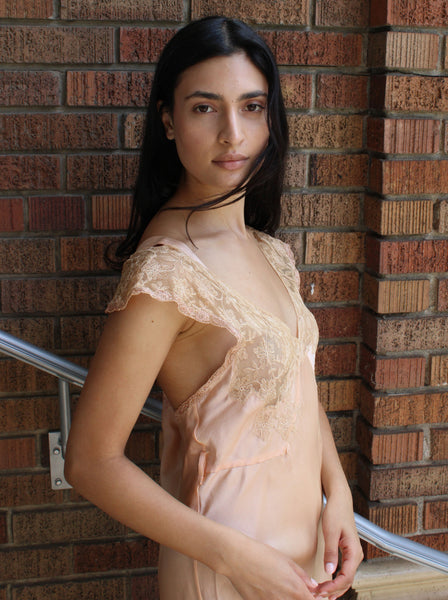 30s Lace & Silk Gown