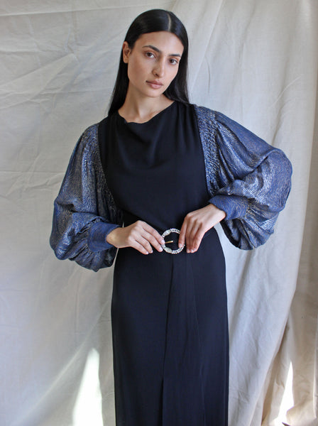 30s Lamé Sleeved Gown