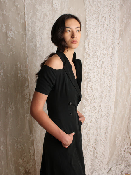 Lanvin Open Shoulder Halter Dress