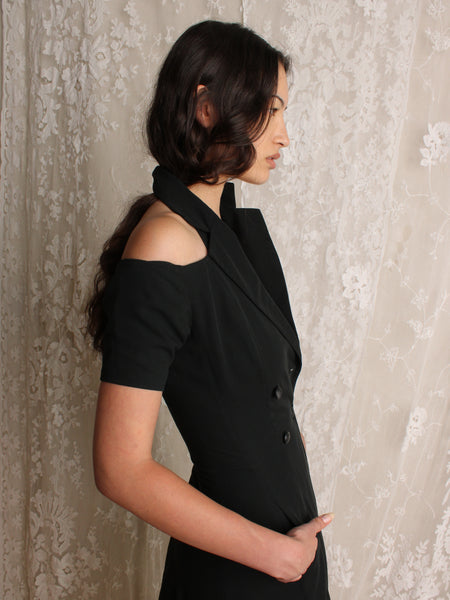 Lanvin Open Shoulder Halter Dress