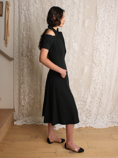 Lanvin Open Shoulder Halter Dress