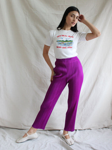 Magenta Pleats Please Pants