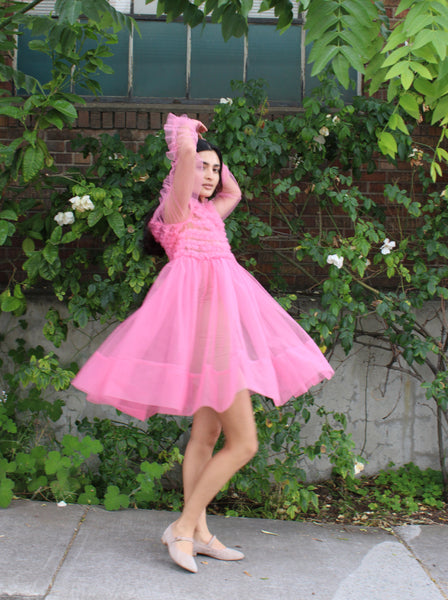Molly Goddard Pink Ruffle Tulle Dress