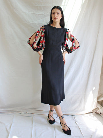 40s Cage Sleeve Dress
