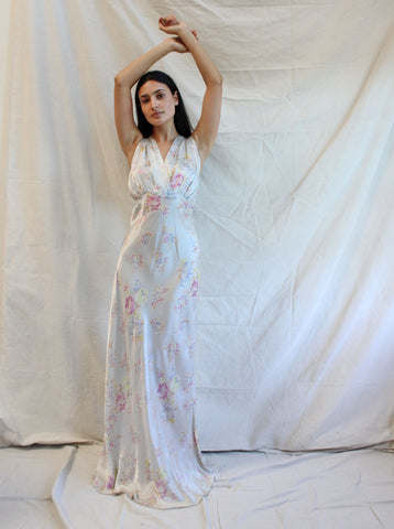 40s Floral Slip Dress