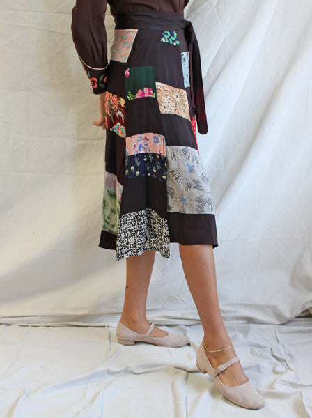 40s Patchwork Wrap Skirt