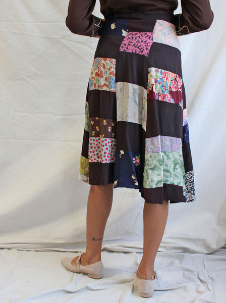 40s Patchwork Wrap Skirt