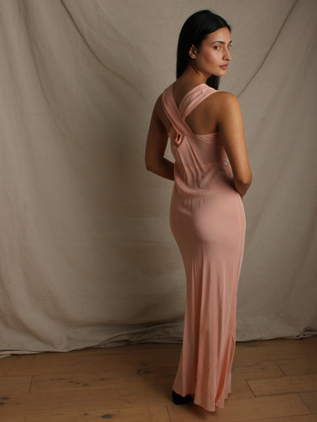 40s Pink Long Slip
