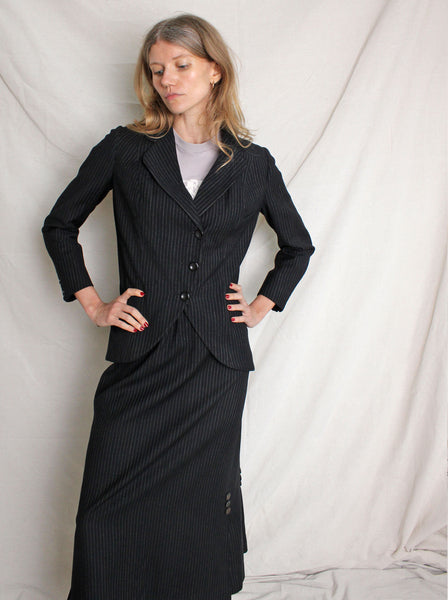 Late 20s Pinstripe Skirt Suit