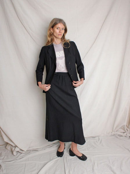 Late 20s Pinstripe Skirt Suit