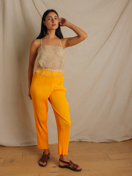 Pleats Please Saffron Pants