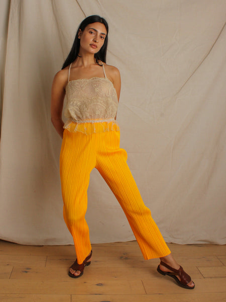 Pleats Please Saffron Pants