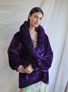 20s Purple Silk Velvet Coat