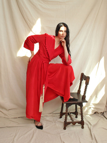 40s Sawtooth Dressing Gown