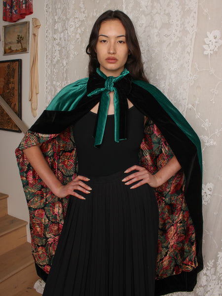 20s Silk Velvet Devoré Cloak