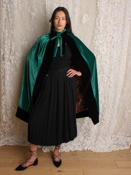 20s Silk Velvet Devoré Cloak