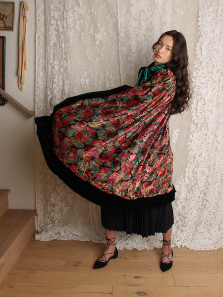 20s Silk Velvet Devoré Cloak