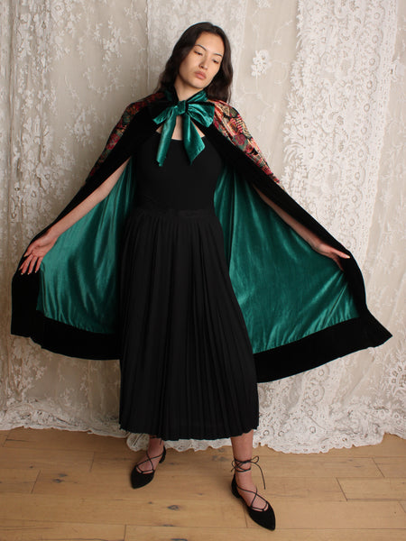 20s Silk Velvet Devoré Cloak