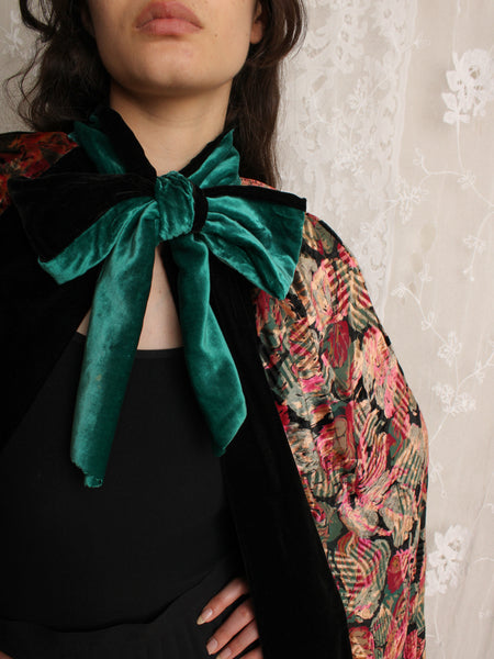 20s Silk Velvet Devoré Cloak