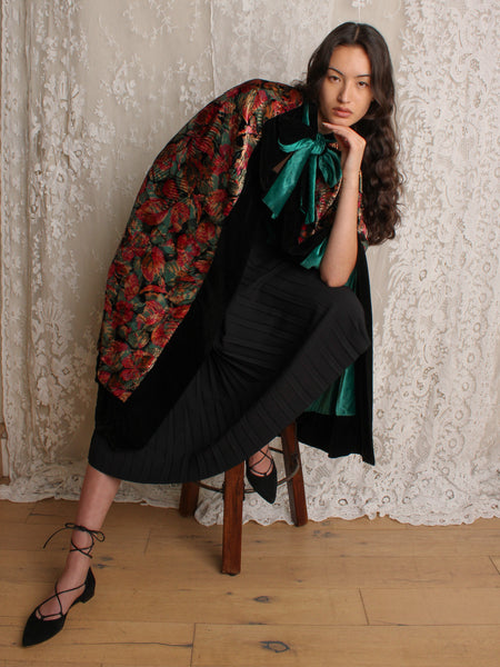 20s Silk Velvet Devoré Cloak