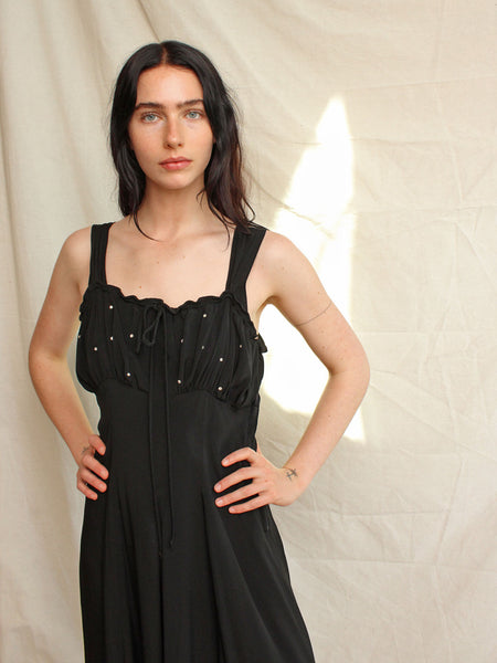 40s Rhinestone Studded Dress