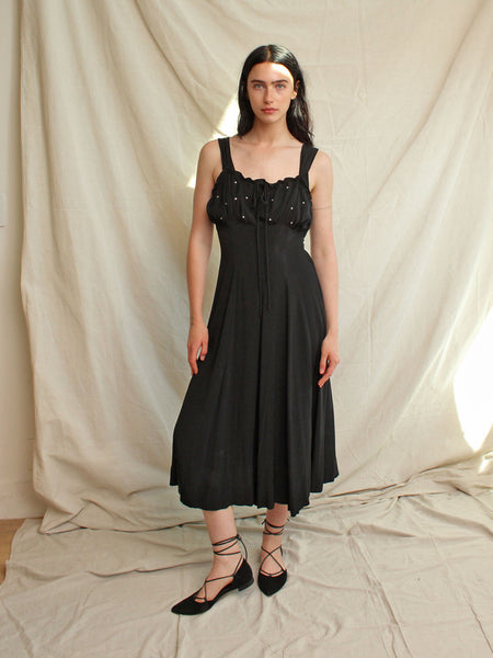 40s Rhinestone Studded Dress