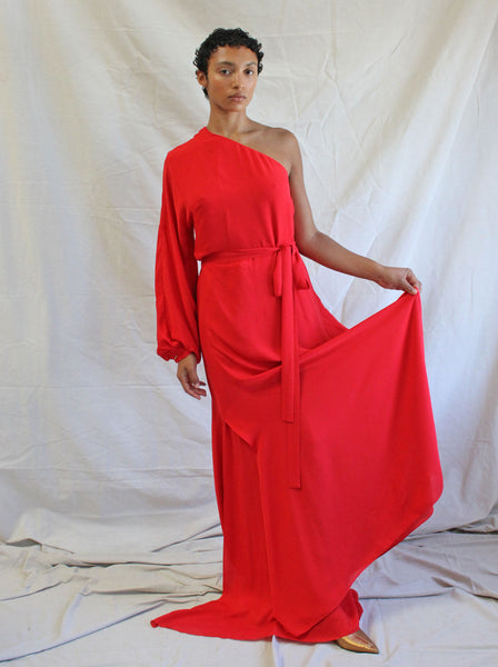 Rosetta Getty Silk Wrap Gown