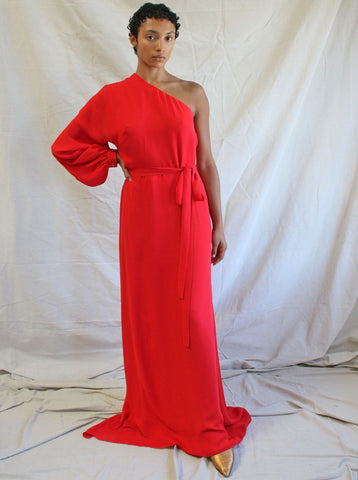 Rosetta Getty Silk Wrap Gown