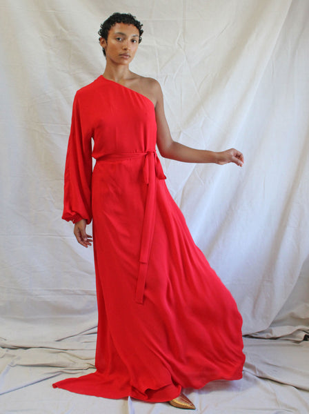 Rosetta Getty Silk Wrap Gown