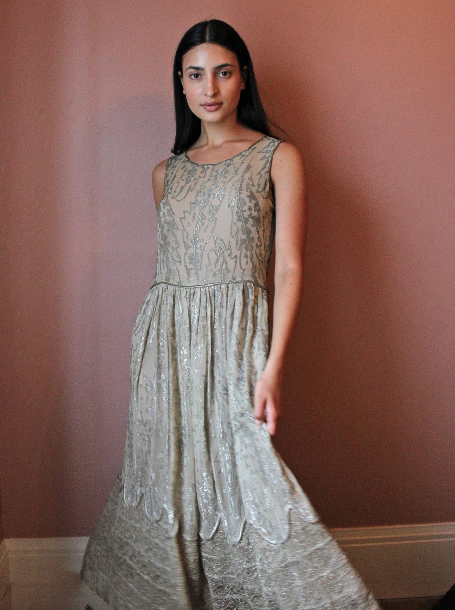 20s Silver Lamé Dress – Here Studio 20s Silver Lamé Dress – Here Studio