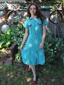 30s Swiss Dot Day Dress