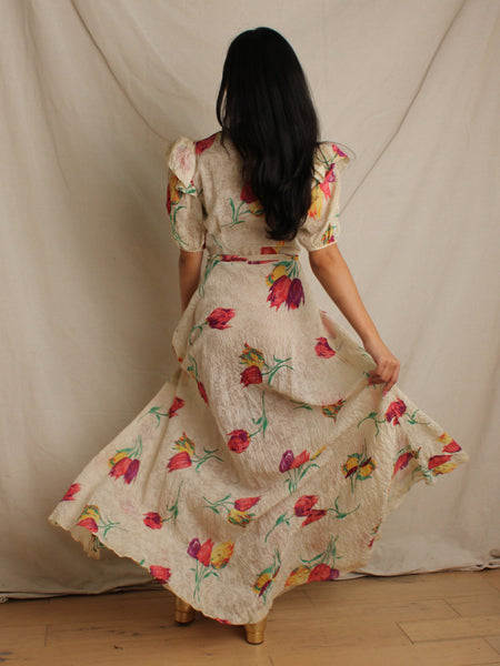 30s Tulip Print Gown