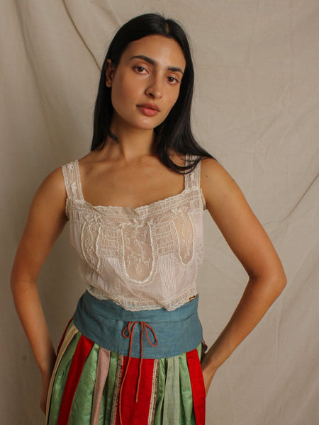 Antique Embroidered Corset Cover