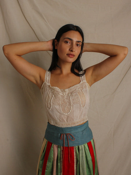 Antique Embroidered Corset Cover