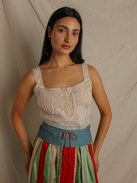 Antique Embroidered Corset Cover