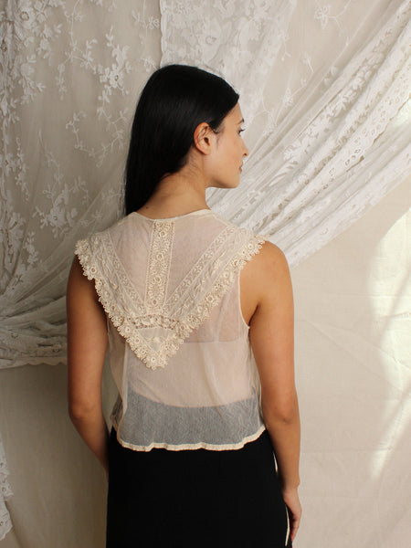 Antique Tulle Top