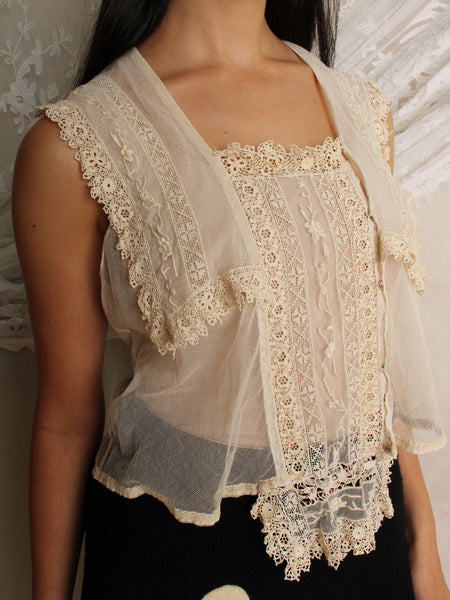 Antique Tulle Top