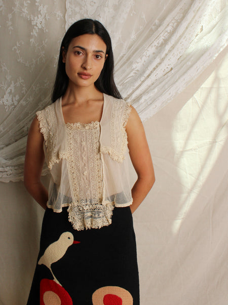 Antique Tulle Top