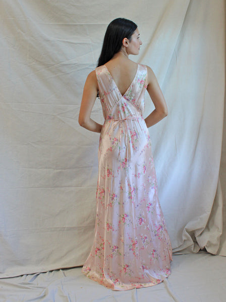40s Pink Floral Slip Set