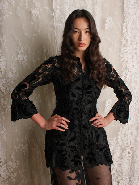 Victorian Velvet & Lace Jacket