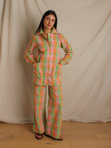 Ysl Seersucker Plaid Suit