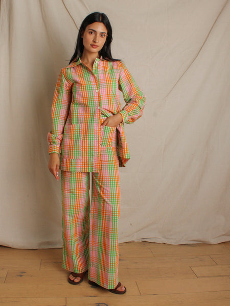 Ysl Seersucker Plaid Suit