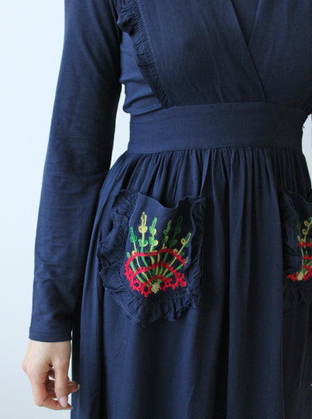 40s Embroidered Pinafore
