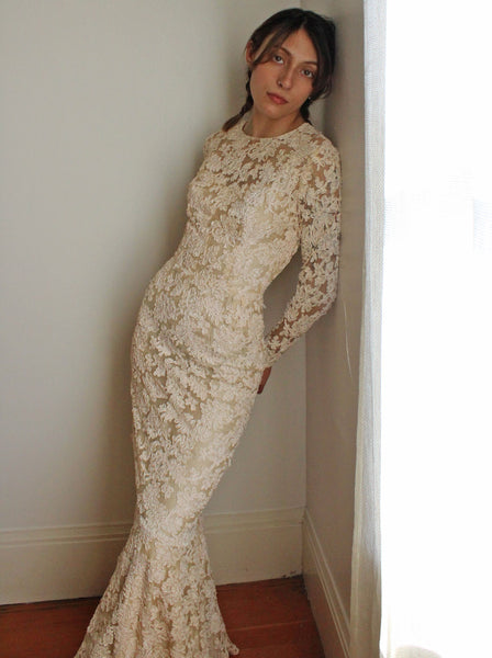 Traina-Norell Lace Gown